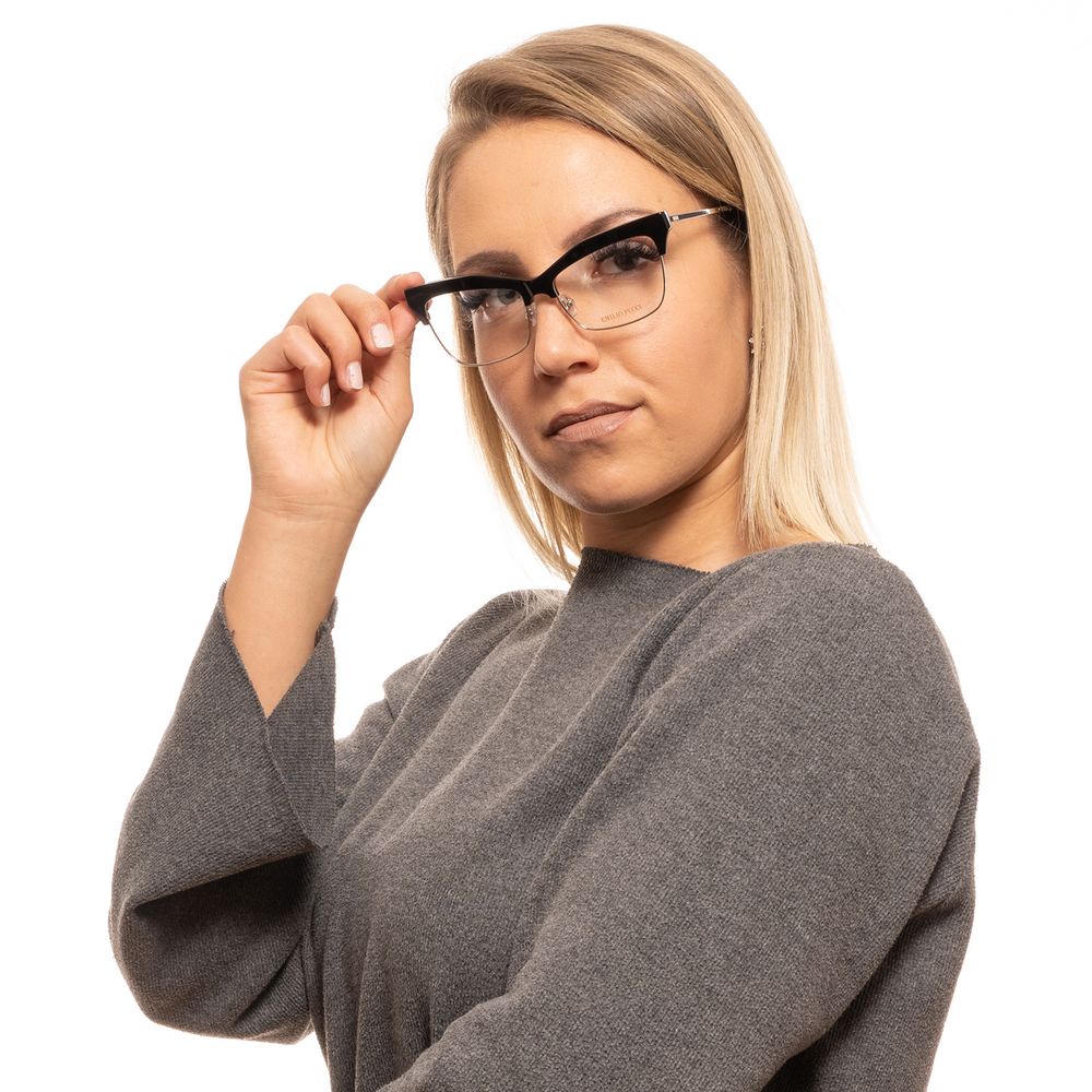 Emilio Pucci Brille aus schwarzem Metall & Kunststoff (Gestell)