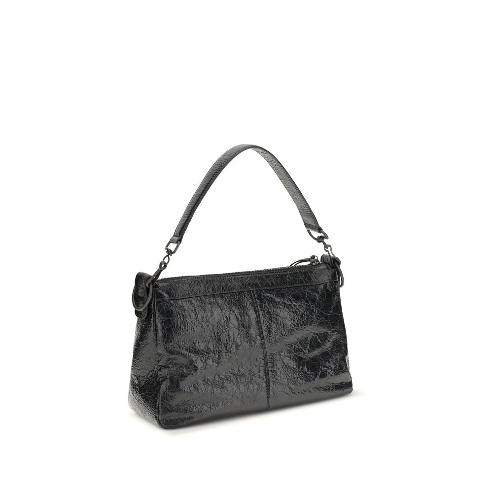 Balenciaga Schwarze Lammleder Schultertasche Ovis Aries Aries