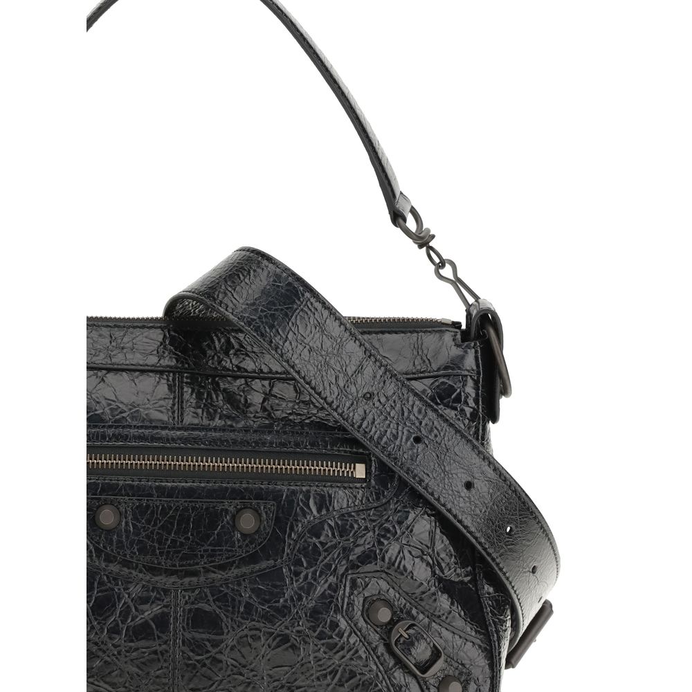 Balenciaga Schwarze Lammleder Schultertasche Ovis Aries Aries