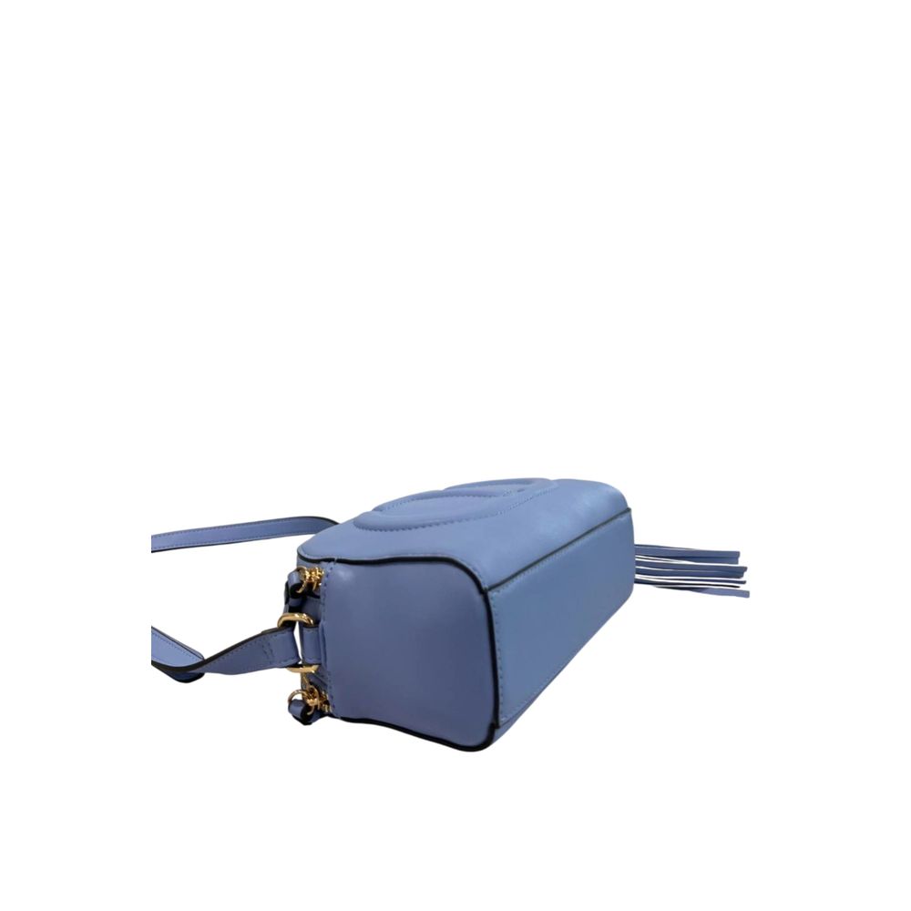 Twinset Damen Umhängetasche aus blauem PU