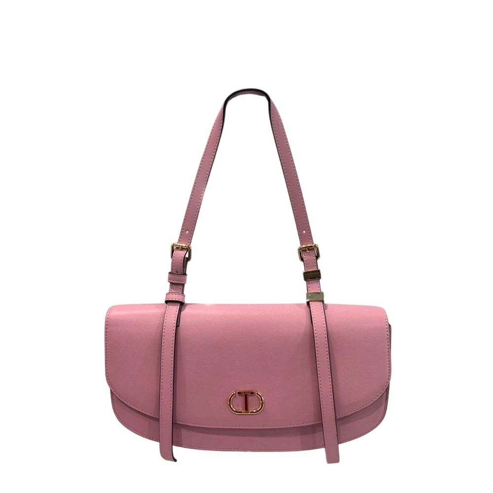 Twinset Pink PU Women's Shoulder Bag
