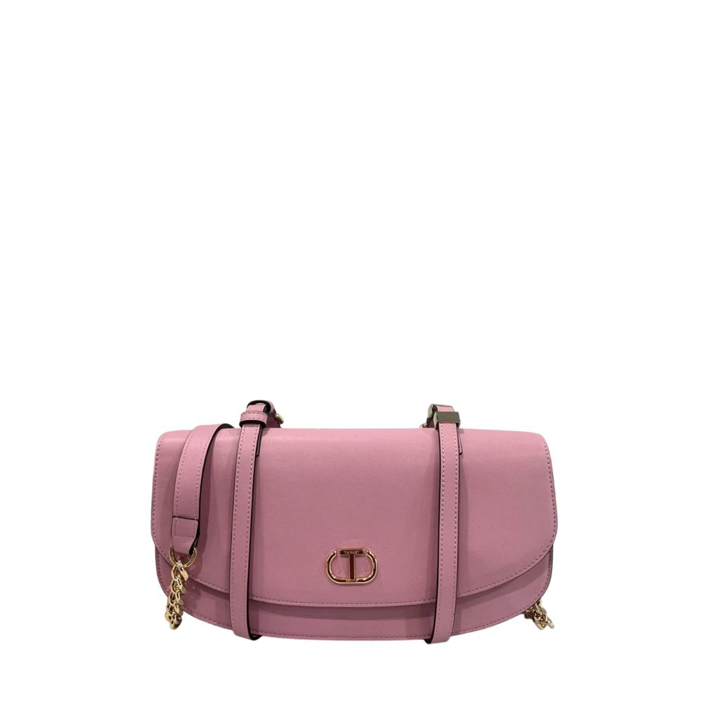 Twinset Pink PU Women's Shoulder Bag