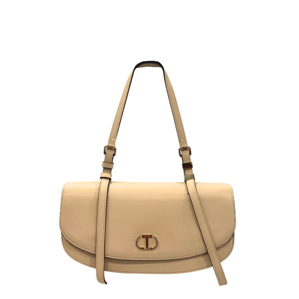 Twinset Yellow PU Women's Shoulder Bag