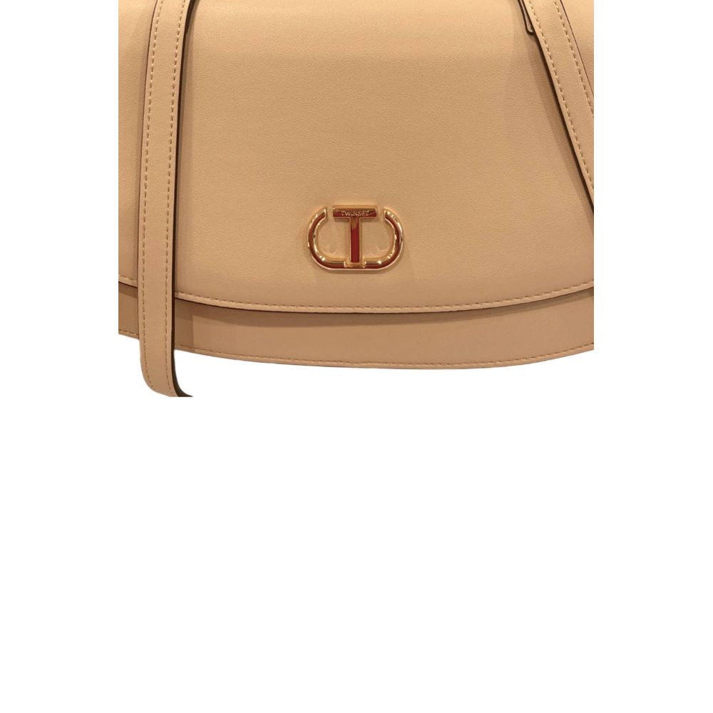 Twinset Yellow PU Women's Shoulder Bag