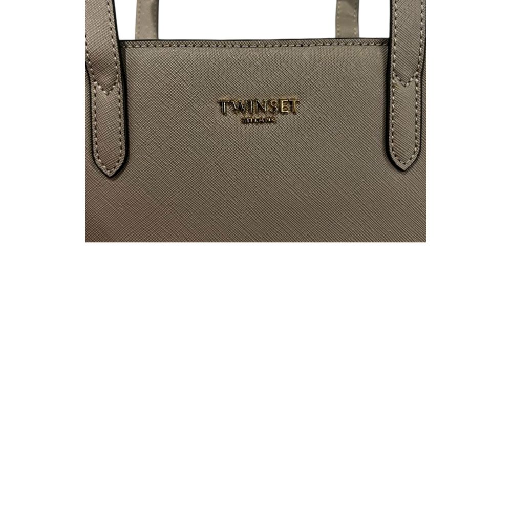 Twinset Graue Damen-Umhängetasche aus PU