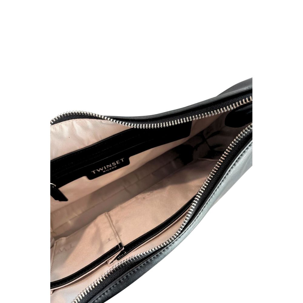 Twinset Schwarze Schultertasche aus PU für Damen