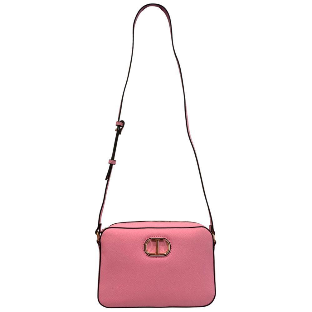Twinset Pinke Damen-Umhängetasche aus PU