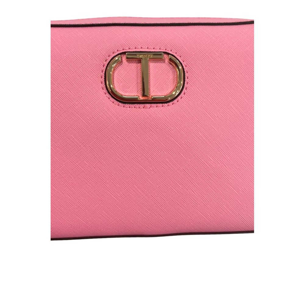 Twinset Pinke Damen-Umhängetasche aus PU