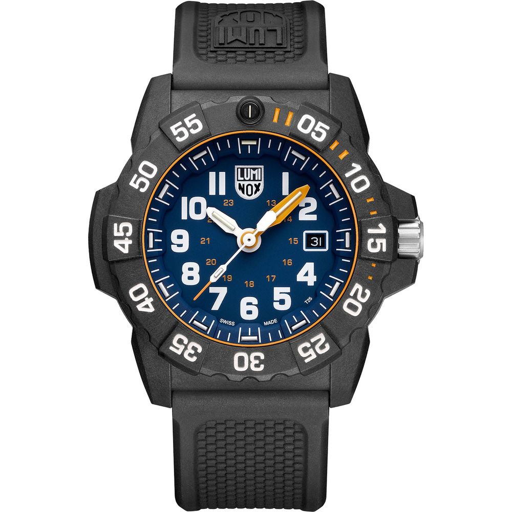 Luminox Schwarze Sportuhr aus Kautschuk