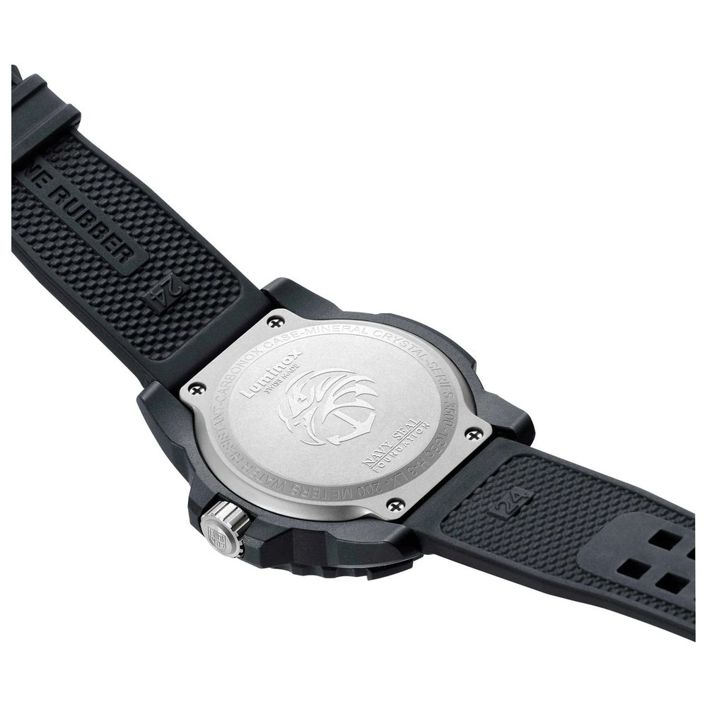 Luminox Schwarze Sportuhr aus Kautschuk