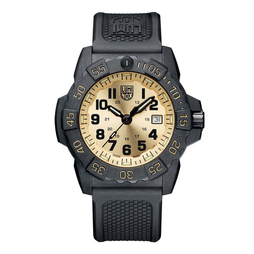 Luminox Schwarze Sportuhr aus Kautschuk