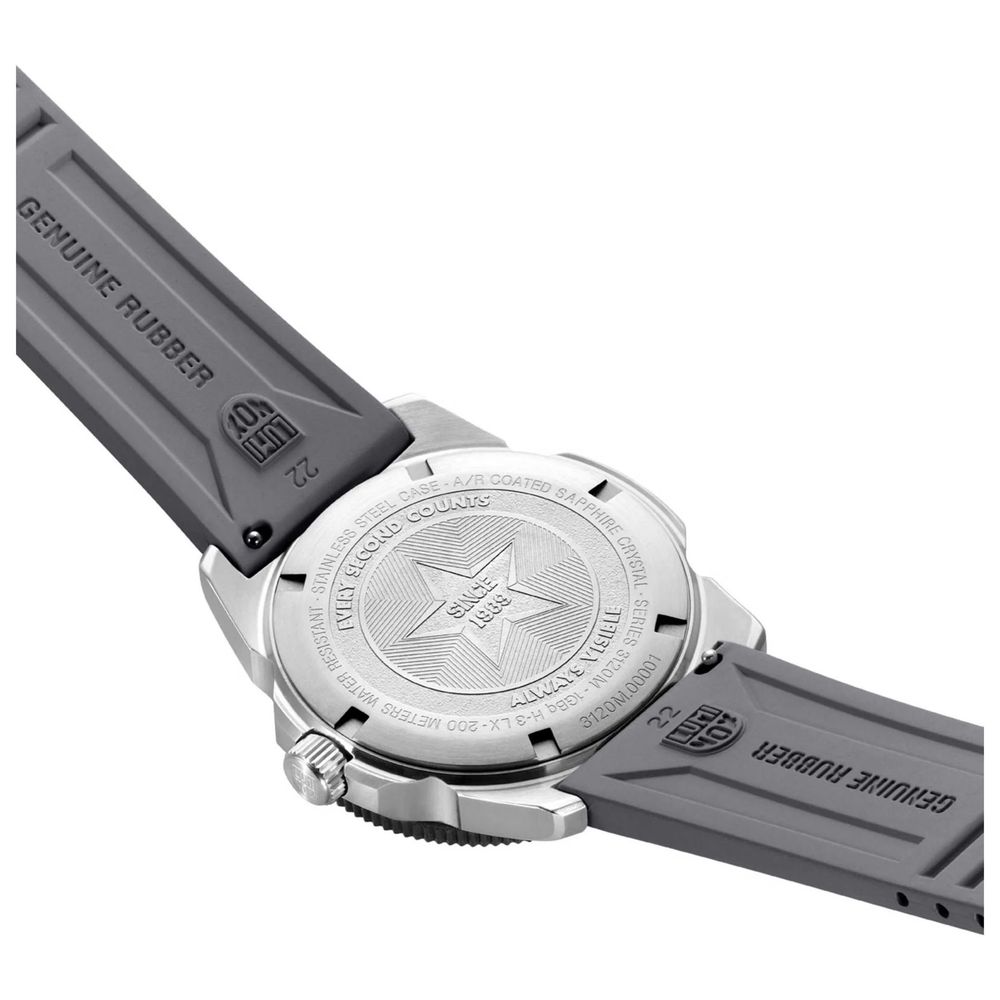 Luminox Graue Gummi-Sportuhr