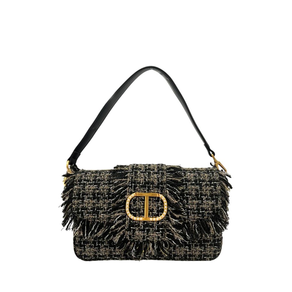 Twinset Schwarze Schultertasche aus PU für Damen