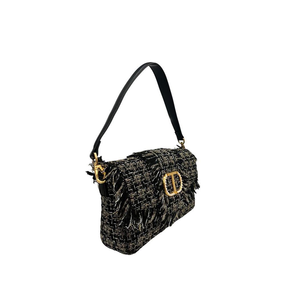 Twinset Schwarze Schultertasche aus PU für Damen