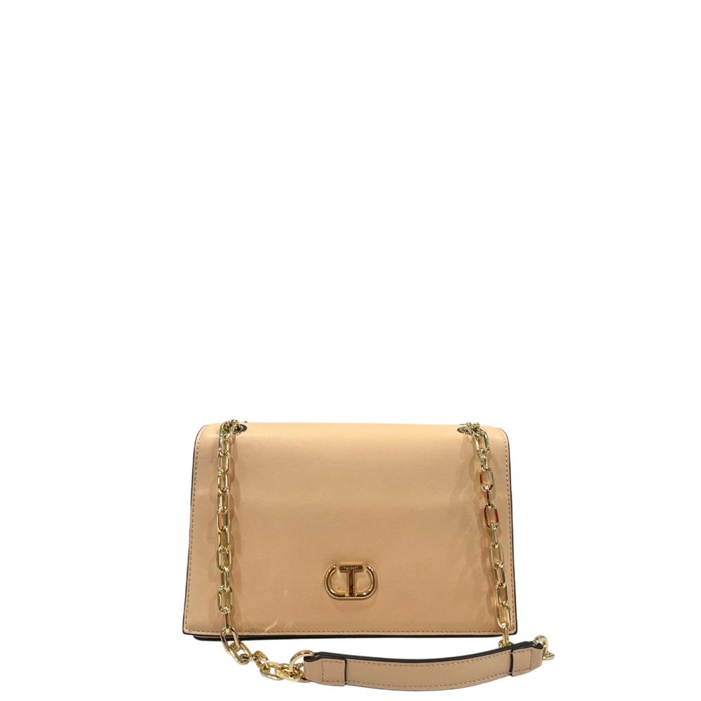 Twinset Pink PU Women's Shoulder Bag