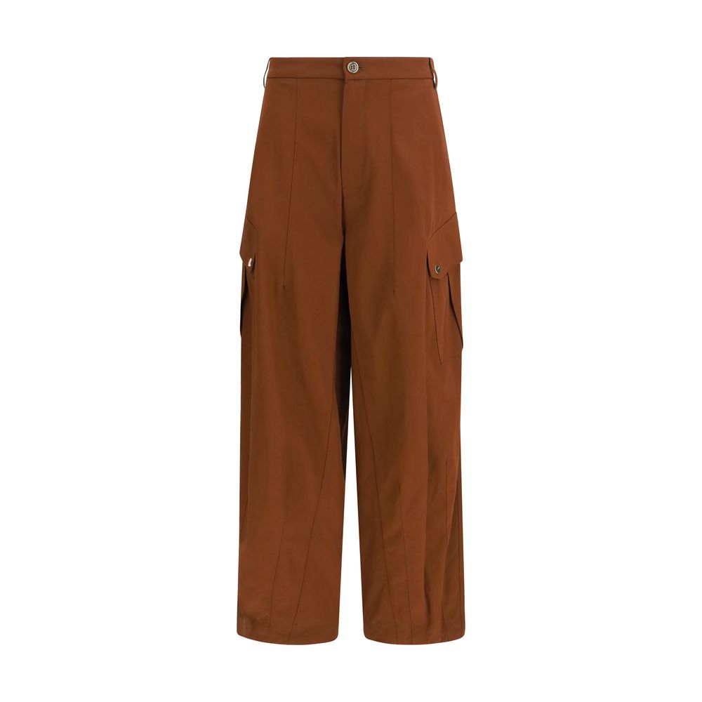 PINKO Brown Cotton Casual Trousers