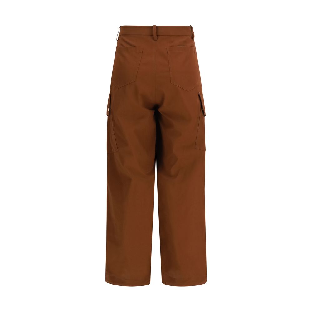 PINKO Brown Cotton Casual Trousers
