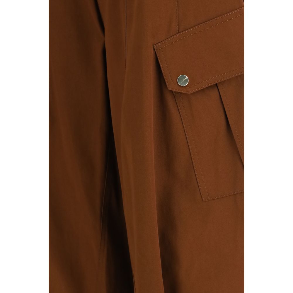 PINKO Brown Cotton Casual Trousers
