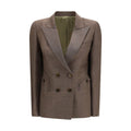 Blazé Milano Brauner Fleece-Woll-Blazer