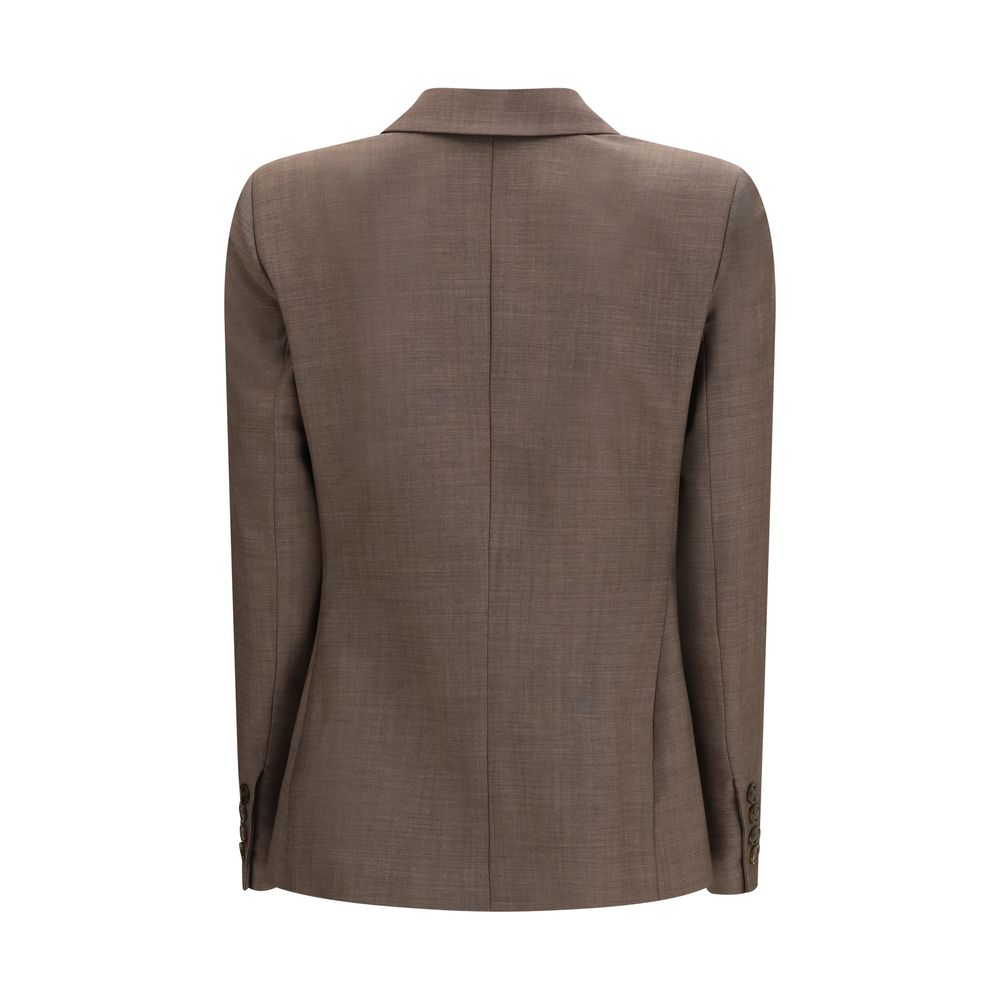 Blazé Milano Brauner Fleece-Woll-Blazer