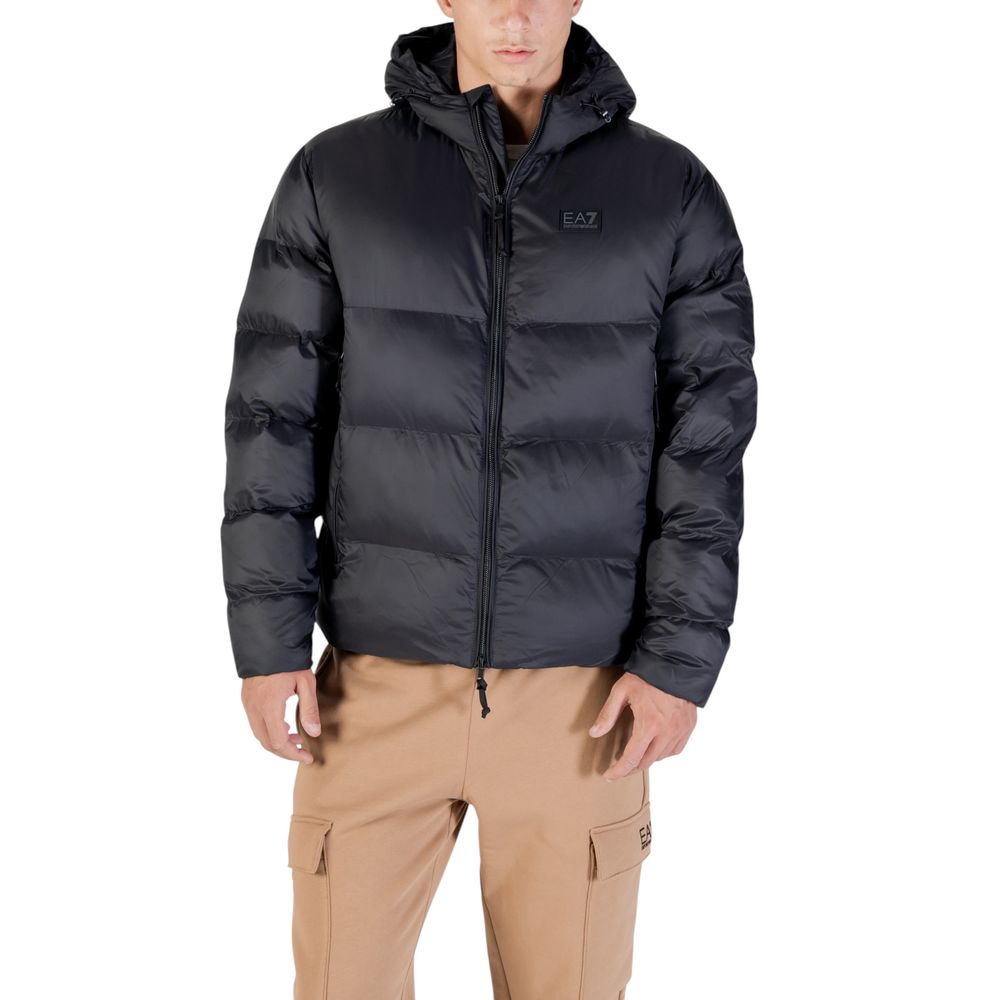 EA7 Emporio Armani Schwarzer Polyamid-Bomber