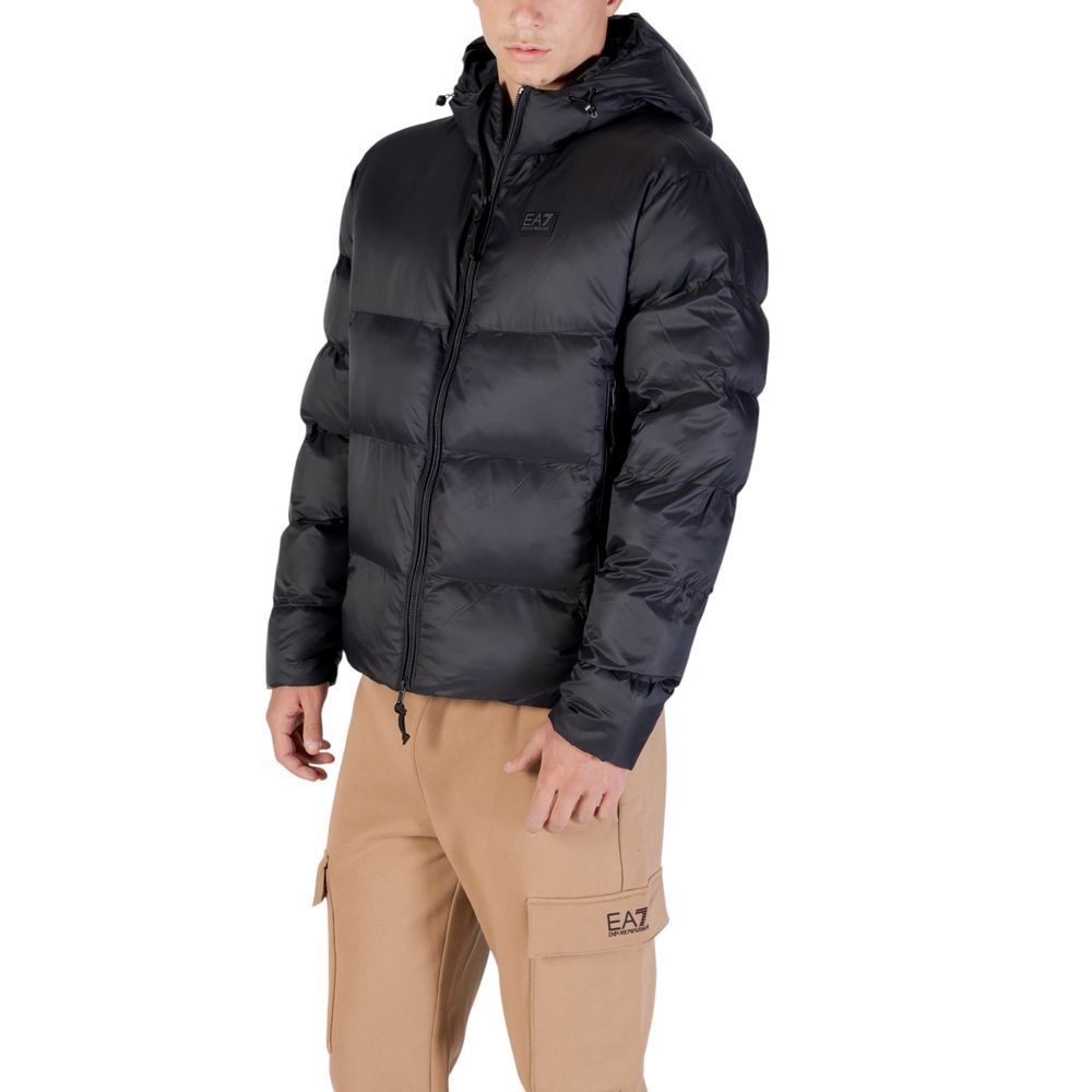 EA7 Emporio Armani Schwarzer Polyamid-Bomber