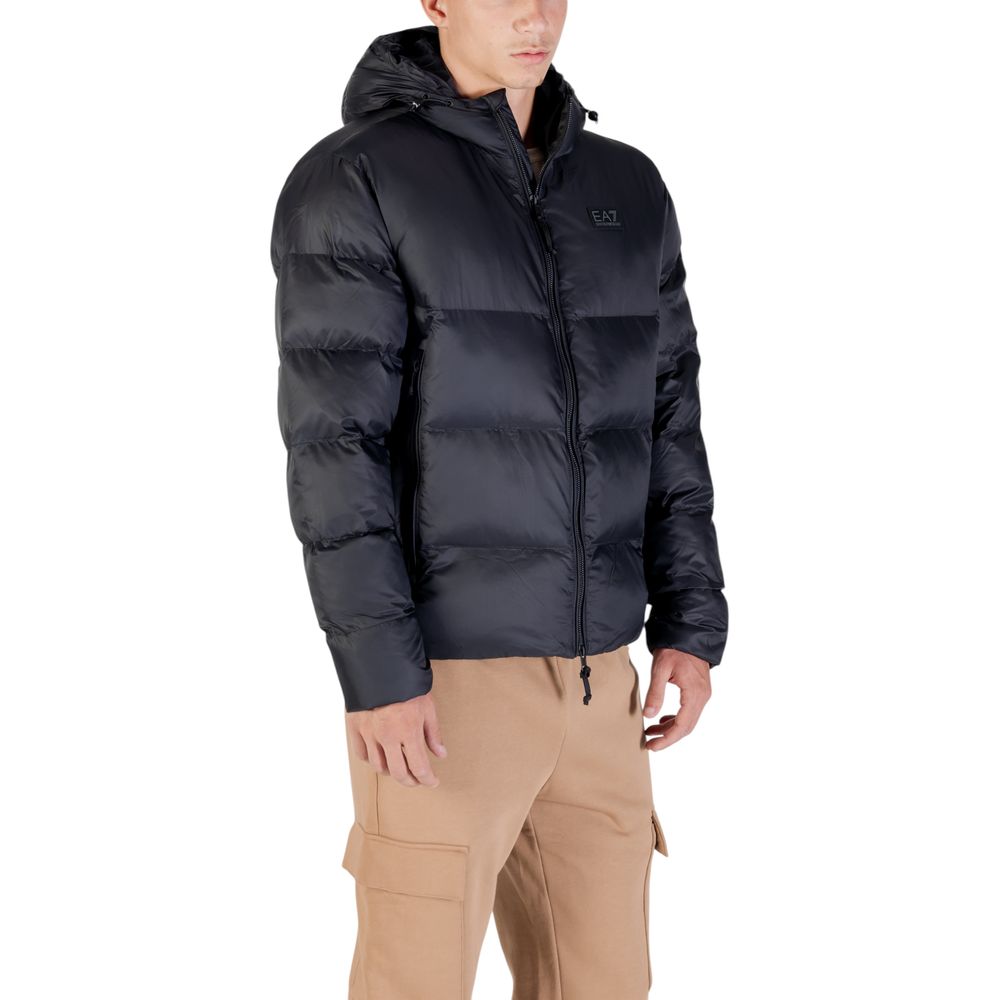 EA7 Emporio Armani Schwarzer Polyamid-Bomber