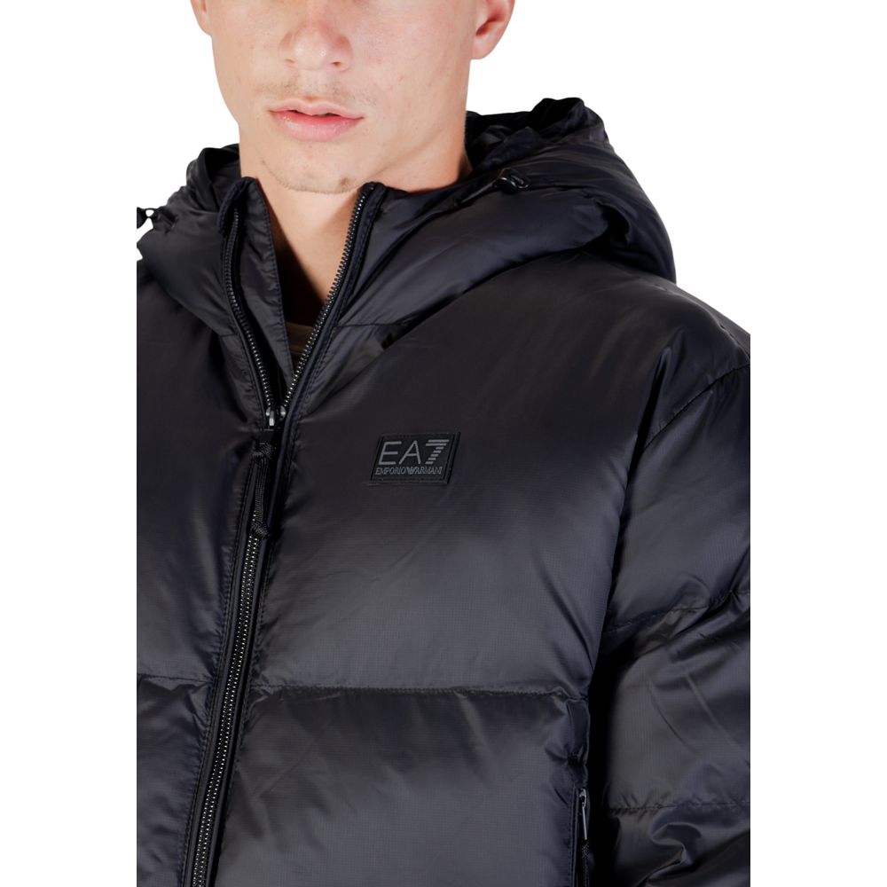 EA7 Emporio Armani Schwarzer Polyamid-Bomber