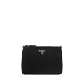 Prada Schwarze Bos Taurus Kalbsleder Schultertasche