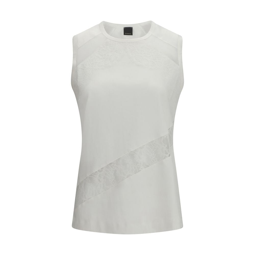PINKO Weißes Baumwoll-T-Shirt