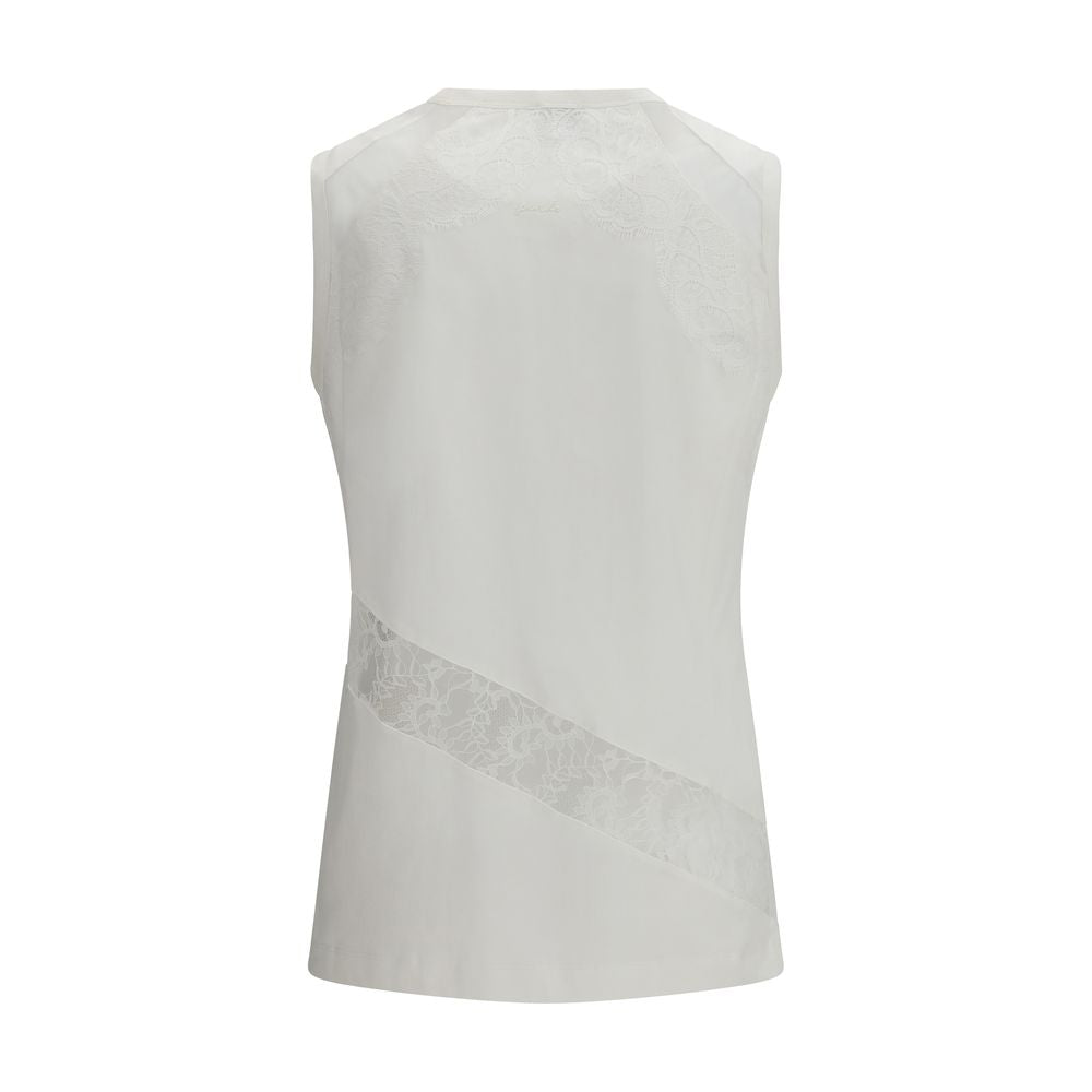 PINKO Weißes Baumwoll-T-Shirt