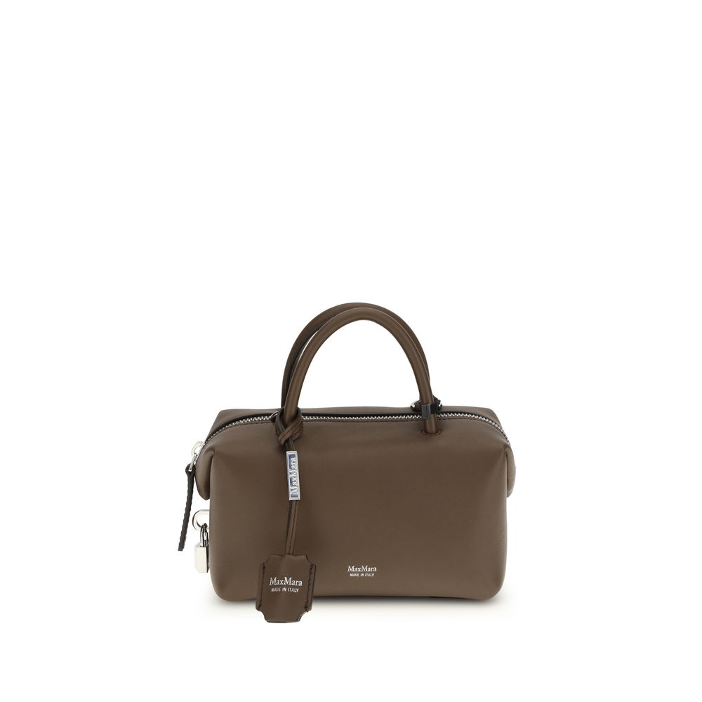 Max Mara Braune Kalbsleder Bos Taurus Handtasche