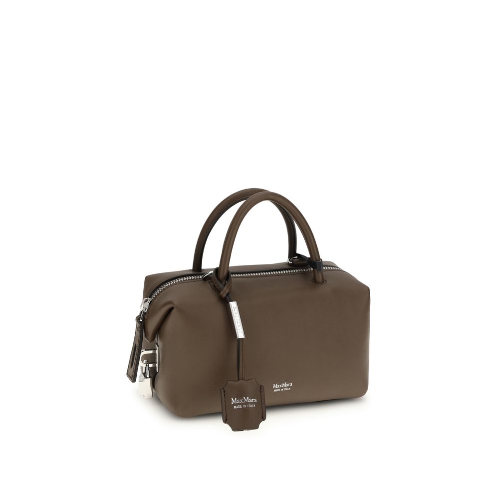 Max Mara Braune Kalbsleder Bos Taurus Handtasche