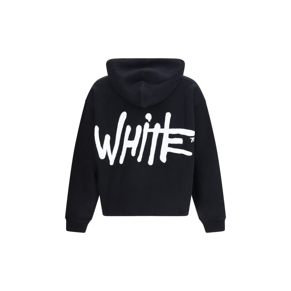 Off-White Schwarzer Baumwoll-Sweatshirt