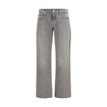 7FOR Graue Jeans aus Baumwolle im geraden Schnitt