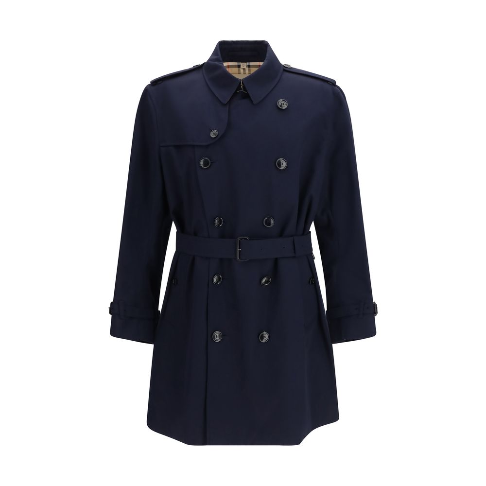 Burberry Blauer Baumwoll-Trenchcoat