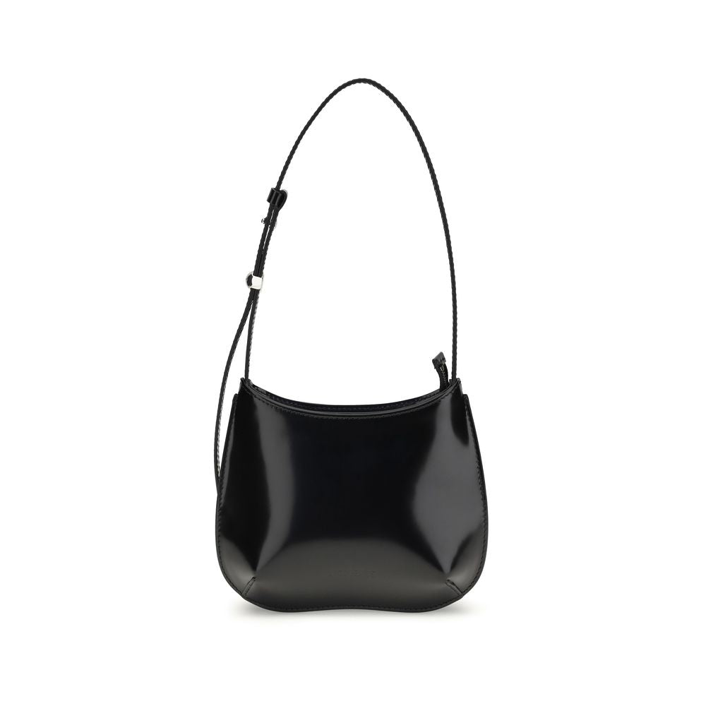 Jacquemus Schwarze Bos Taurus Kalbsleder Schultertasche