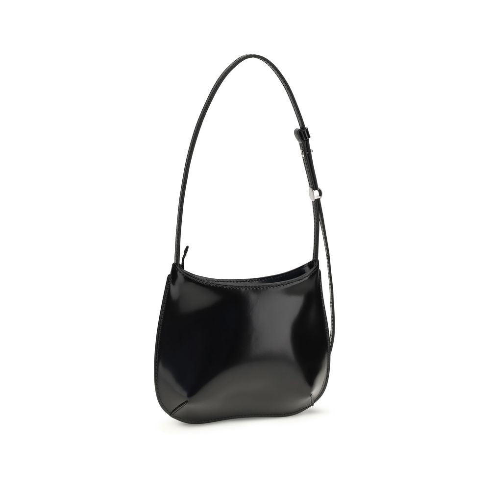 Jacquemus Schwarze Bos Taurus Kalbsleder Schultertasche