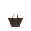 Brunello Cucinelli Schultertasche Bos Taurus aus bordeauxrotem Kalbsleder