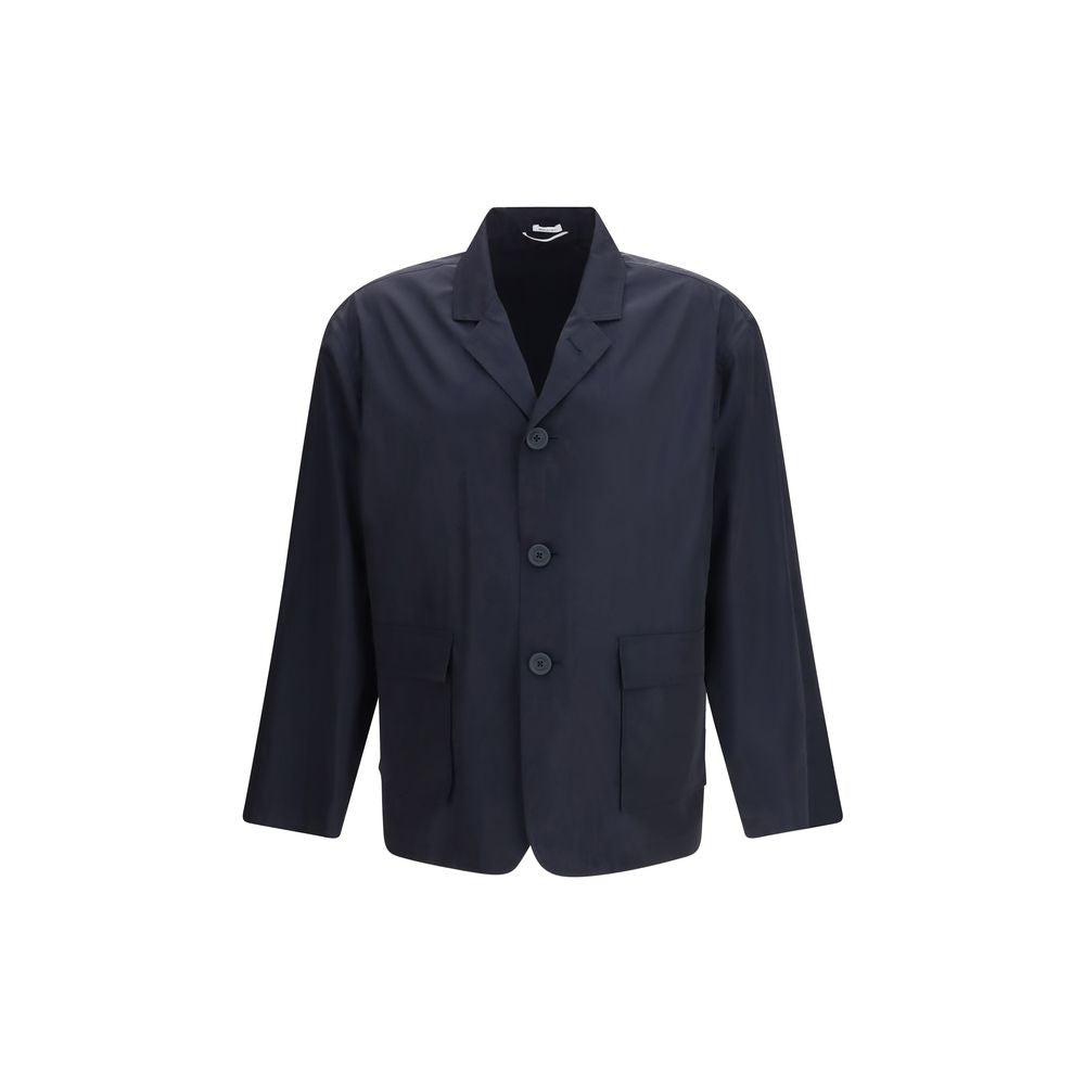 Thom Browne Blauer Polyester-Mantel