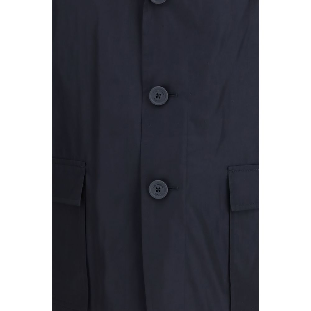 Thom Browne Blauer Polyester-Mantel