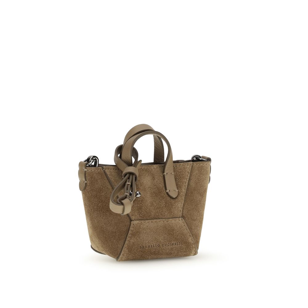 Brunello Cucinelli Brown Calfskin Bos Taurus Shoulder Bag