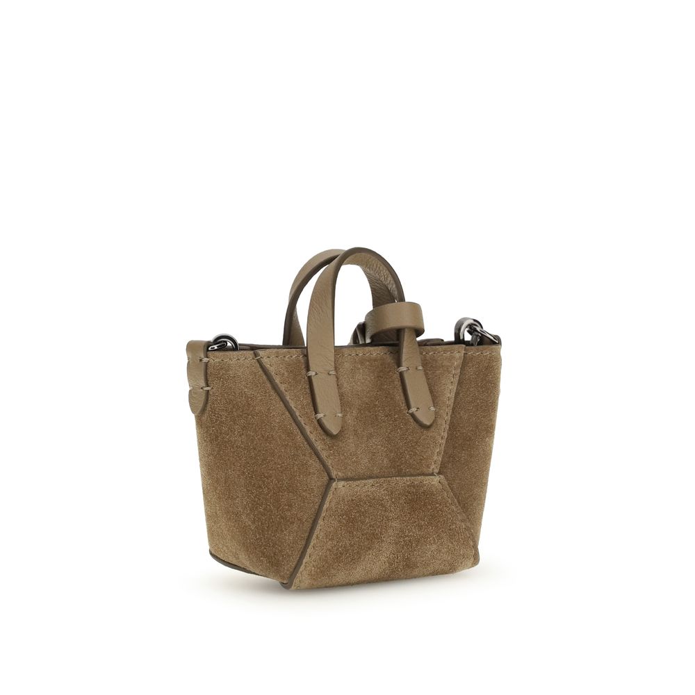 Brunello Cucinelli Brown Calfskin Bos Taurus Shoulder Bag