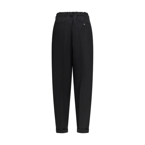 Marni Schwarze Hose aus Fleece-Wolle