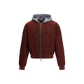 Dsquared² Burgundy Fabric Bomber Jacket