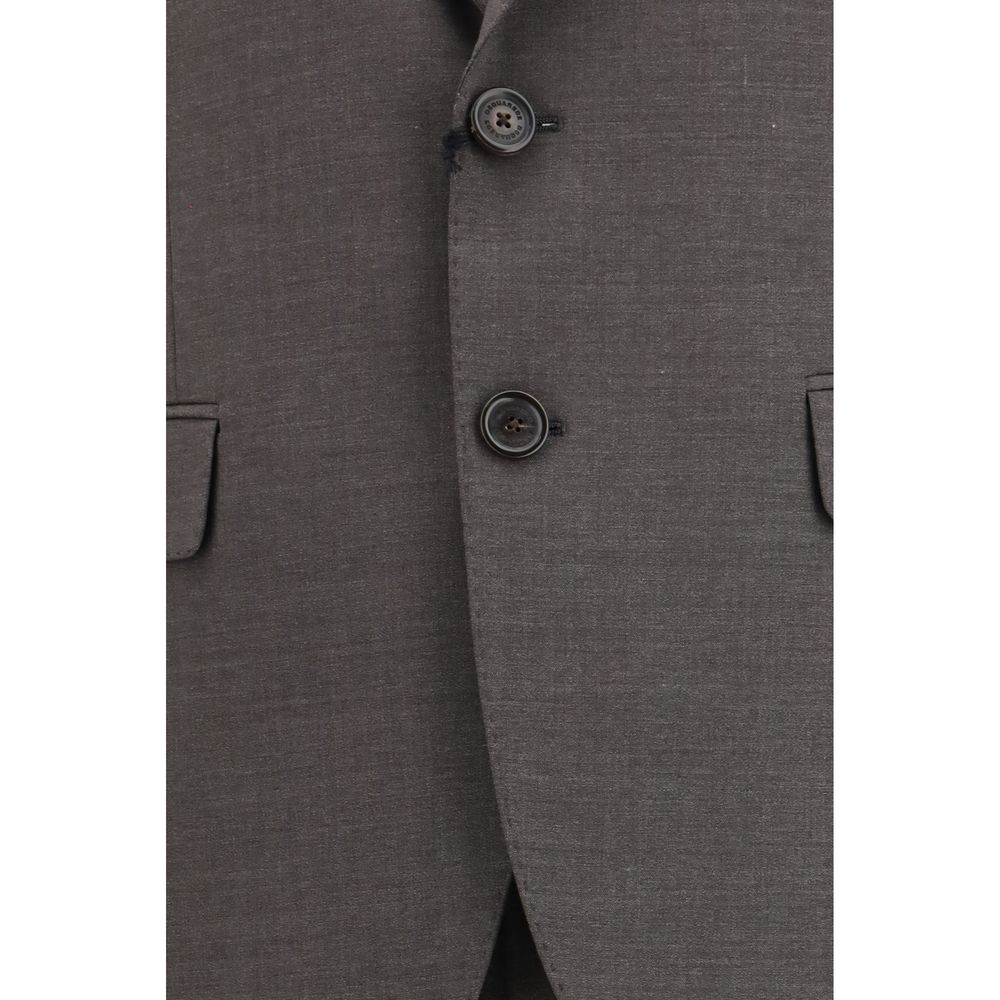 Dsquared² Grey Fleece Wool Two-Piece