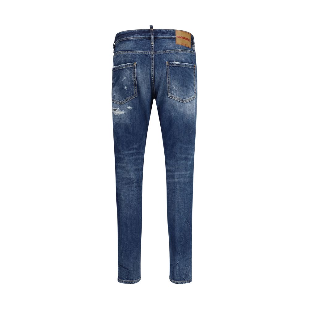 Dsquared² Blue Slim Fit Cotton Jeans