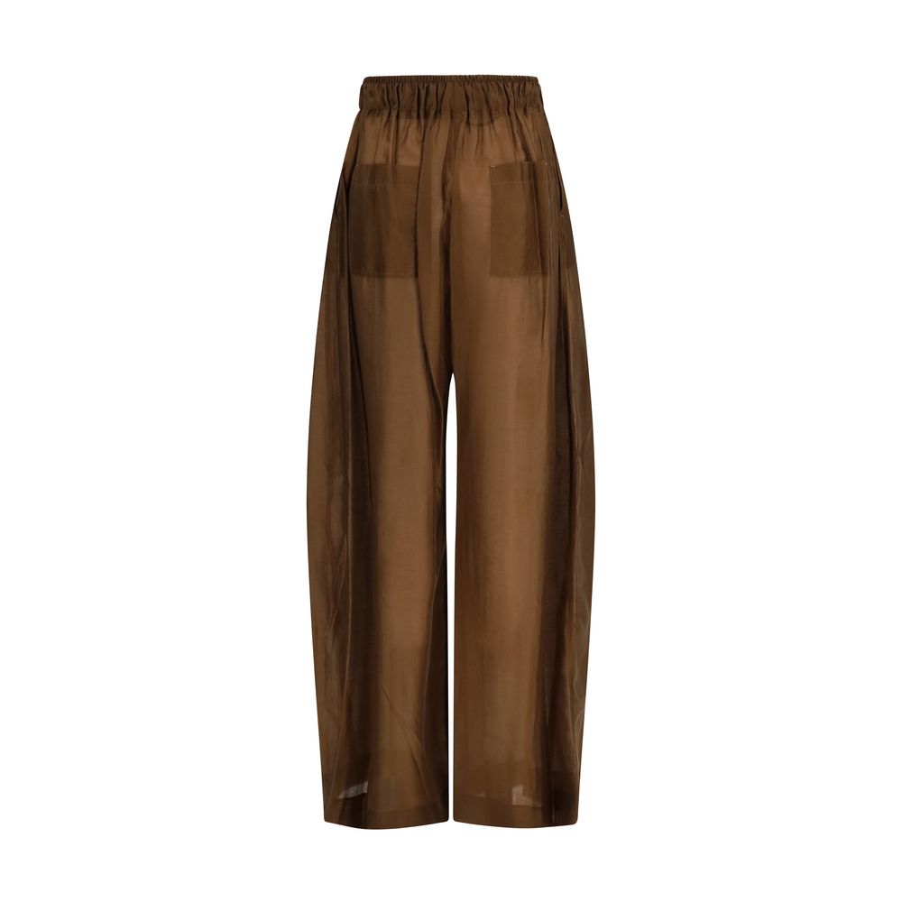 The Latest Braune Lyocell Freizeithose