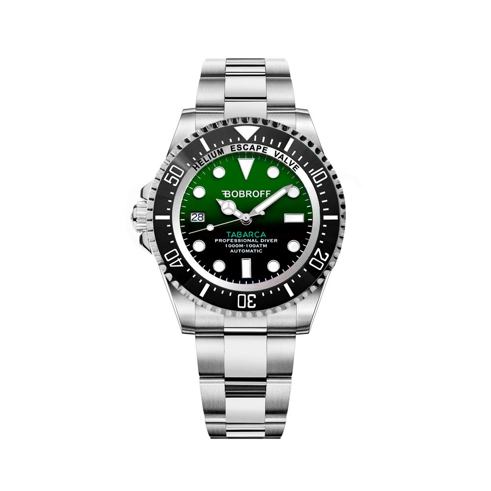 Bobroff Silver Stainless Steel Sports Watch