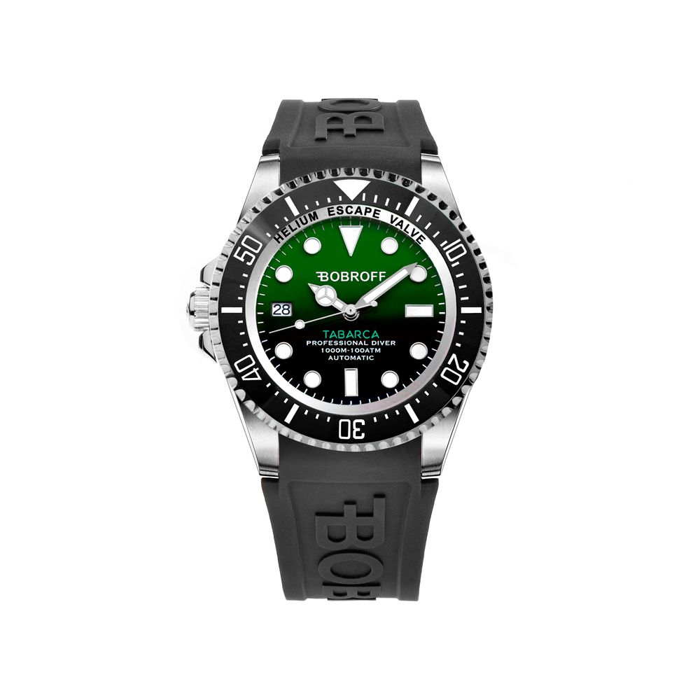 Bobroff Black Rubber Sports Watch